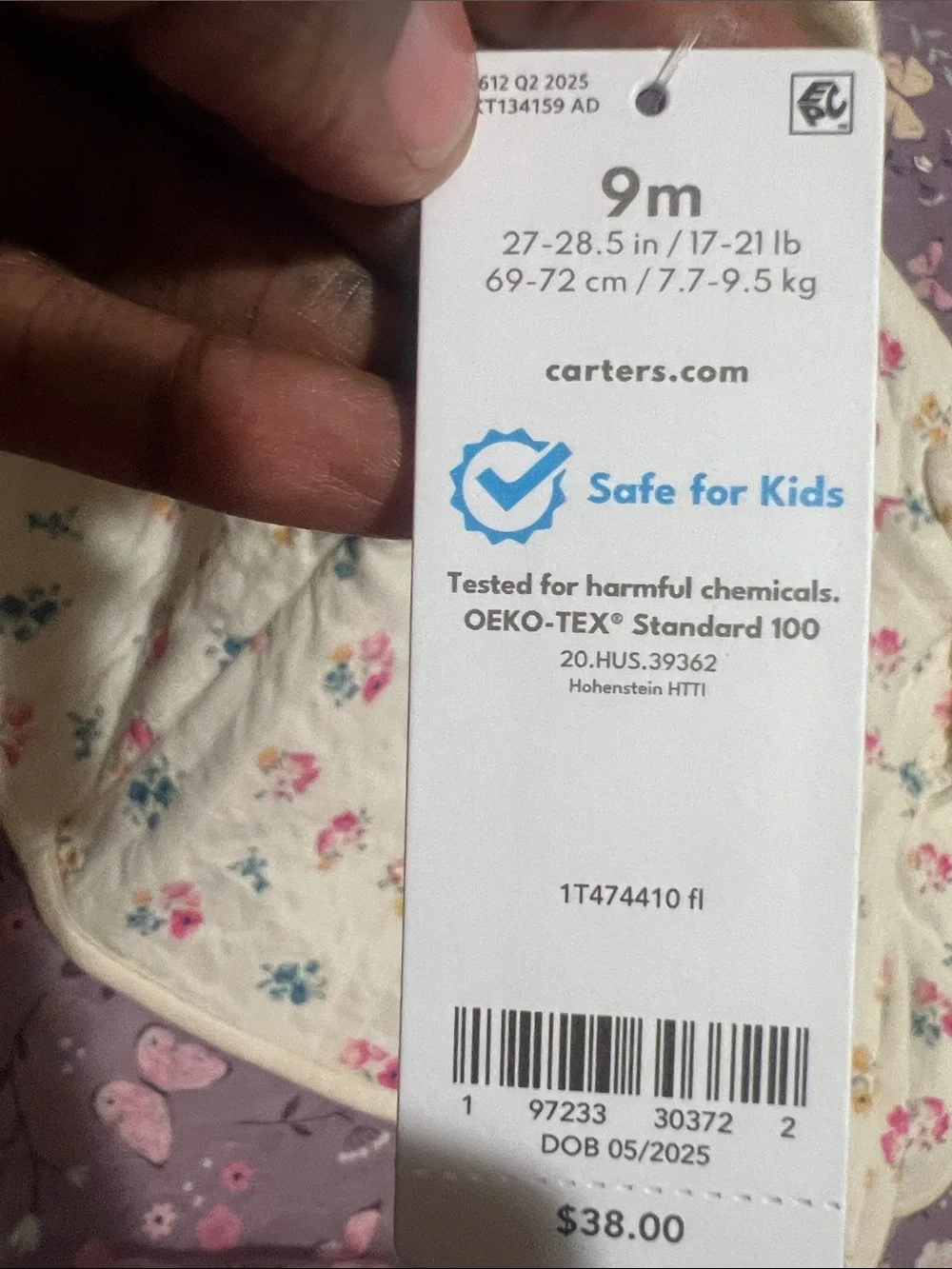 Carters quilted hooded